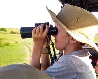 Kinder auf Safari